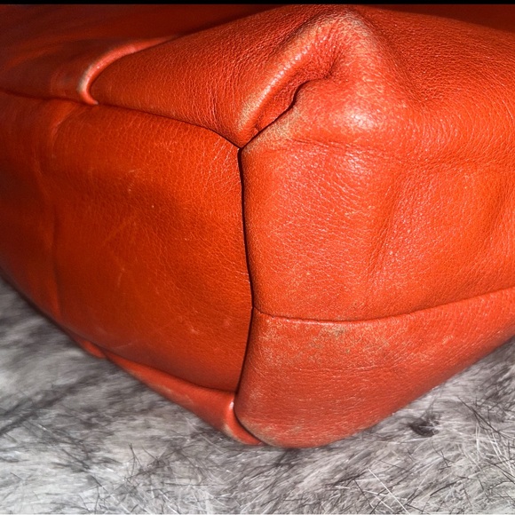 Authentic Coach Orange Satchel with Gold Hardware - Picture 11 of 14